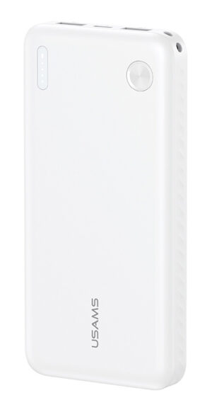 USAMS power bank CD253, 2x θύρες εξόδου, 10000mAh, 10W, λευκό