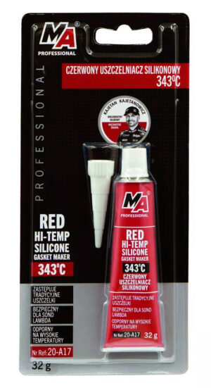 MA PROFESSIONAL κόκκινη φλαντζόκολλα σιλικόνης 20-A17, υψηλής θερμοκρασίας έως 343 °C, 32g