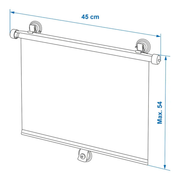 PROPLUS κουρτίνες αυτοκινήτου 250013, με βεντούζα, 45x54cm, 2τμχ - Image 5