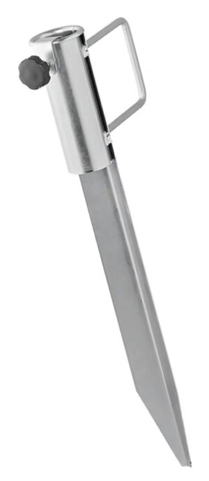 PROPLUS βάση ομπρέλας παραλίας 360816 για κοντάρι διαμέτρου 31-35mm, μεταλλική, ασημί