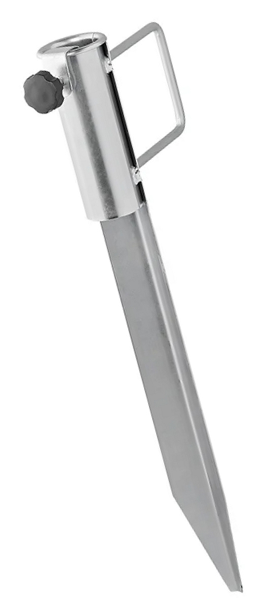 PROPLUS βάση ομπρέλας παραλίας 360816 για κοντάρι διαμέτρου 31-35mm, μεταλλική, ασημί