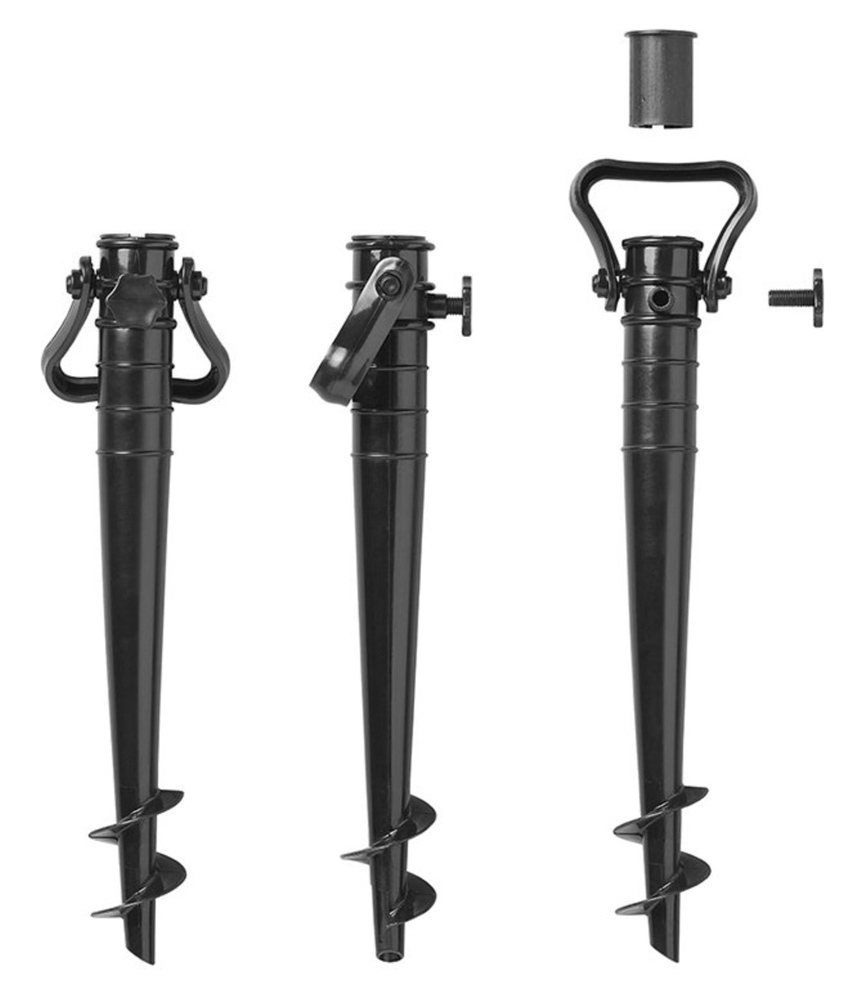 PROPLUS βάση ομπρέλας παραλίας 360819, κοντάρι διαμέτρου 25-36mm, μαύρη - Image 4