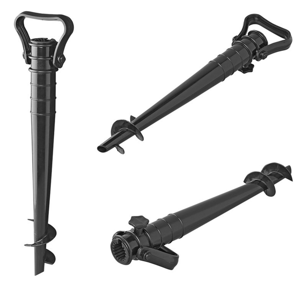 PROPLUS βάση ομπρέλας παραλίας 360819, κοντάρι διαμέτρου 25-36mm, μαύρη - Image 5