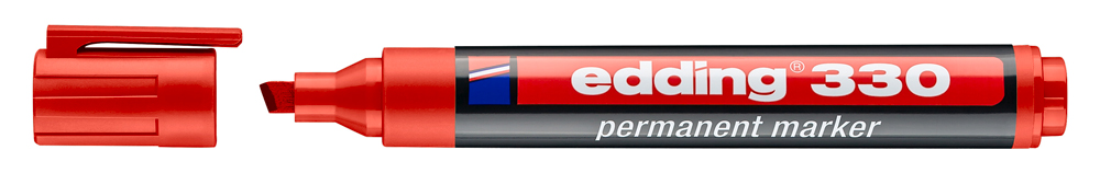 EDDING ανεξίτηλος μαρκαδόρος 330, 1-5mm, επαναγεμιζόμενος, κόκκινος