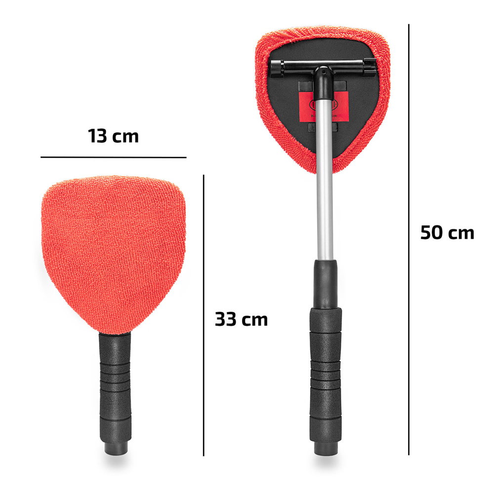 HEYNER βούρτσα με πανί μικροϊνών 407630, πτυσσόμενη έως 50cm, μαύρη/κόκκινη - Image 6