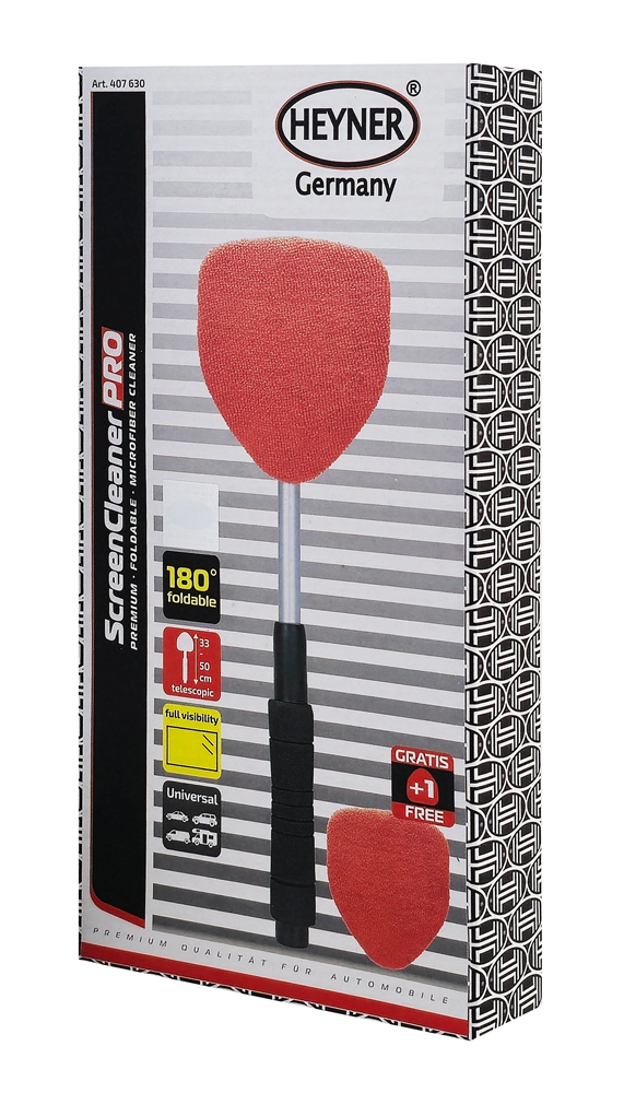 HEYNER βούρτσα με πανί μικροϊνών 407630, πτυσσόμενη έως 50cm, μαύρη/κόκκινη - Image 8