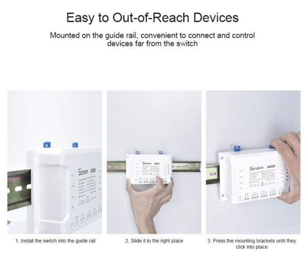 SONOFF Smart Διακόπτης WiFi 4CH R3, 4 θέσεων, 16A, λευκός - Image 4
