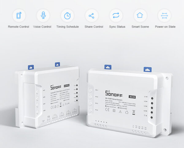 SONOFF Smart Διακόπτης WiFi 4CH R3, 4 θέσεων, 16A, λευκός - Image 6