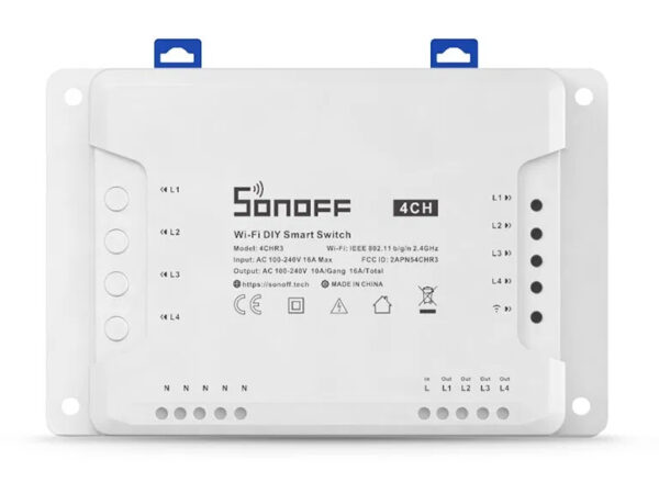 SONOFF Smart Διακόπτης WiFi 4CH R3, 4 θέσεων, 16A, λευκός - Image 2