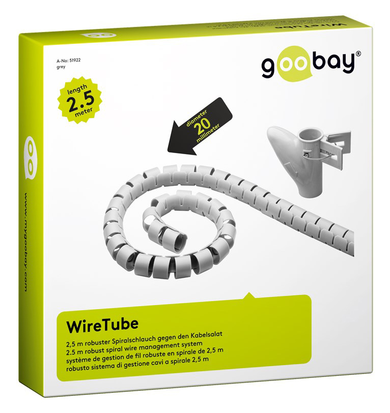 GOOBAY δεματικό καλωδίων 51922, πλαστικό, Φ20mm, 2.5m, γκρι - Image 3