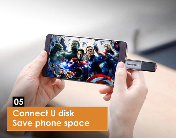 CABLETIME αντάπτορας USB-C σε USB CT-CMAFOTG, 5Gbps, γκρι - Image 4