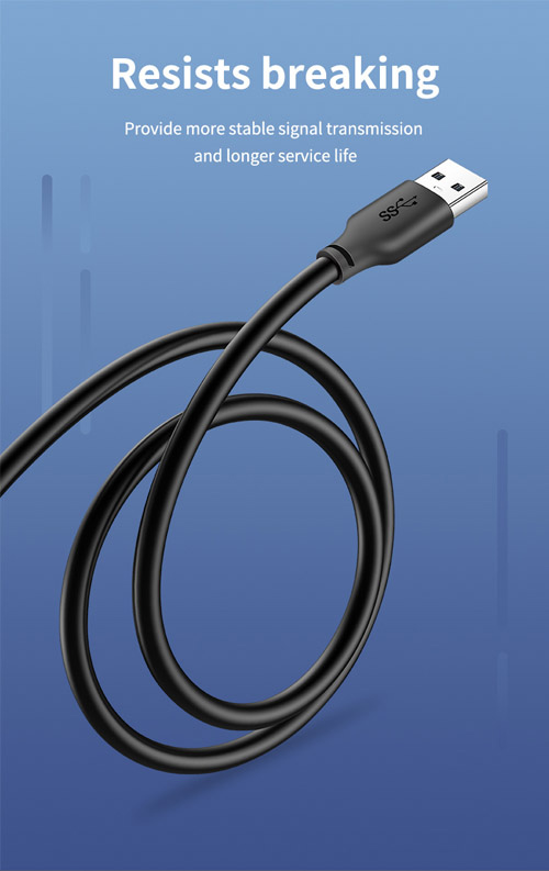 CABLETIME καλώδιο προέκτασης USB CT-AMAFN, 5Gbps, 2m, μαύρο - Image 5