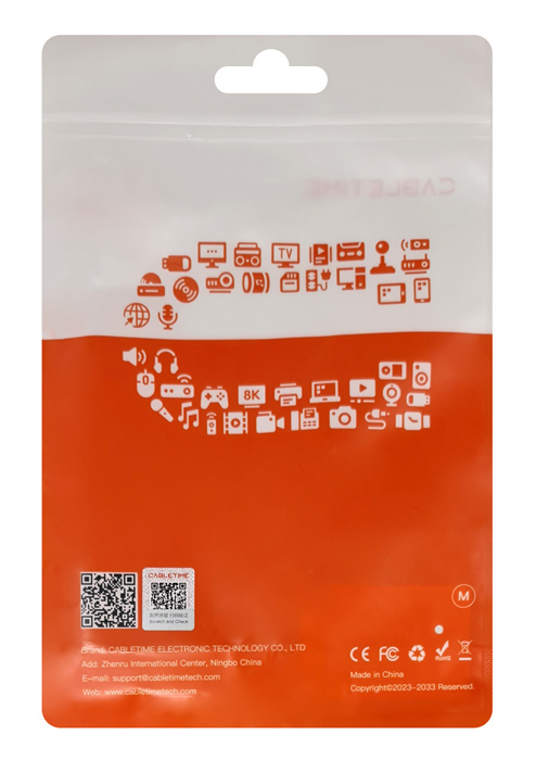 CABLETIME καλώδιο HDMI 2.0 CT-PHE2G, 4K/60Hz, 2m, μαύρο - Image 6