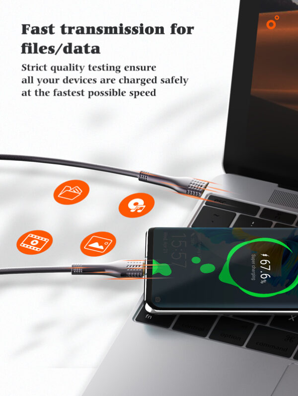 LDNIO καλώδιο USB-C σε USB-C LC651C, 65W, 1m, γκρι - Image 4