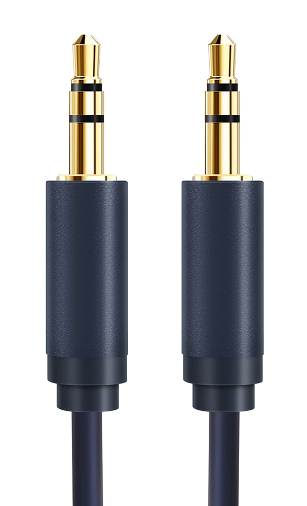 CABLETIME καλώδιο ήχου 3.5mm CT-AV301-H11G, gold plated, 1m, μπλε