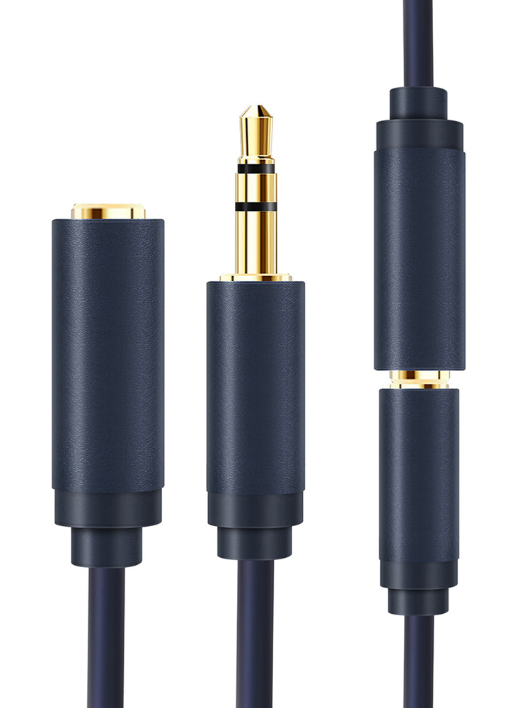 CABLETIME καλώδιο προέκτασης ήχου 3.5mm CT-AV302-H11G, gold plated, 3m, μπλε - Image 2