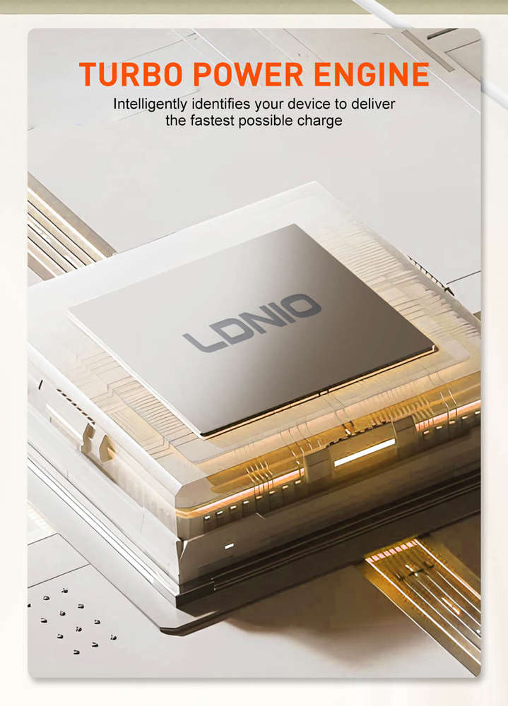 LDNIO φορτιστής τοίχου Q2319 με καλώδιο Lightning, EU/UK/US/AU βύσμα, USB/USB-C, 30W, γκρι - Image 5