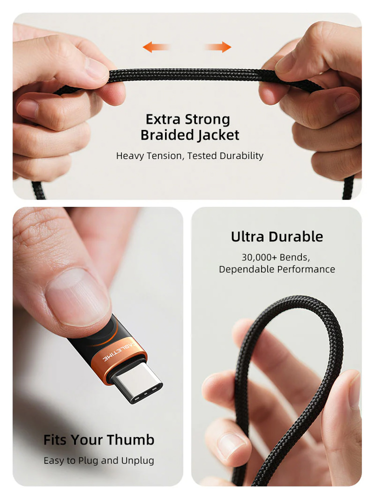 CABLETIME καλώδιο USB-C CT-CM60, 60W, 480Mbps, 1m, μαύρο - Image 4