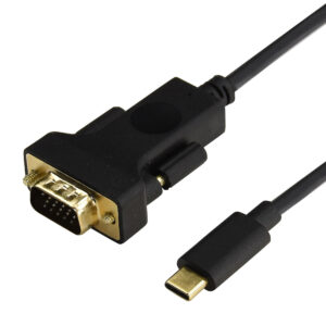 CABLETIME καλώδιο USB-C σε VGA CT-U31-CMVGA, 1080p/60Hz, 1.8m, μαύρο