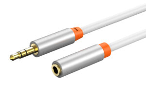 CABLETIME καλώδιο προέκτασης ήχου 3.5mm CT-AV311-P12G, gold plated, 0.5m, λευκό