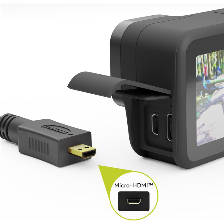 GOOBAY καλώδιο micro HDMI σε HDMI 53781 με Ethernet, 4K/60Hz, 1m, μαύρο - Image 2