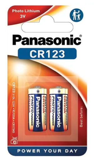 PANASONIC μπαταρίες λιθίου CR123, 3V, 2τμχ