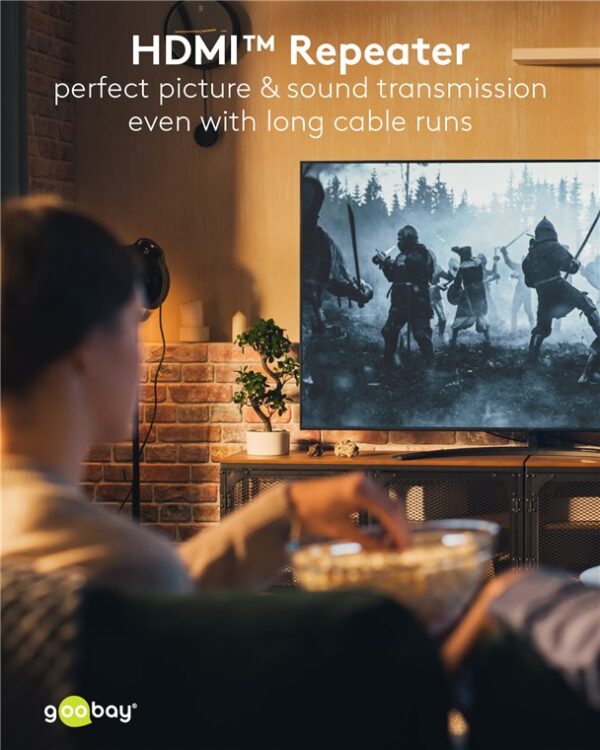 GOOBAY HDMI repeater 58491, 4K/30Hz έως 30m, 1080p 3D έως 40m, μαύρο - Image 4