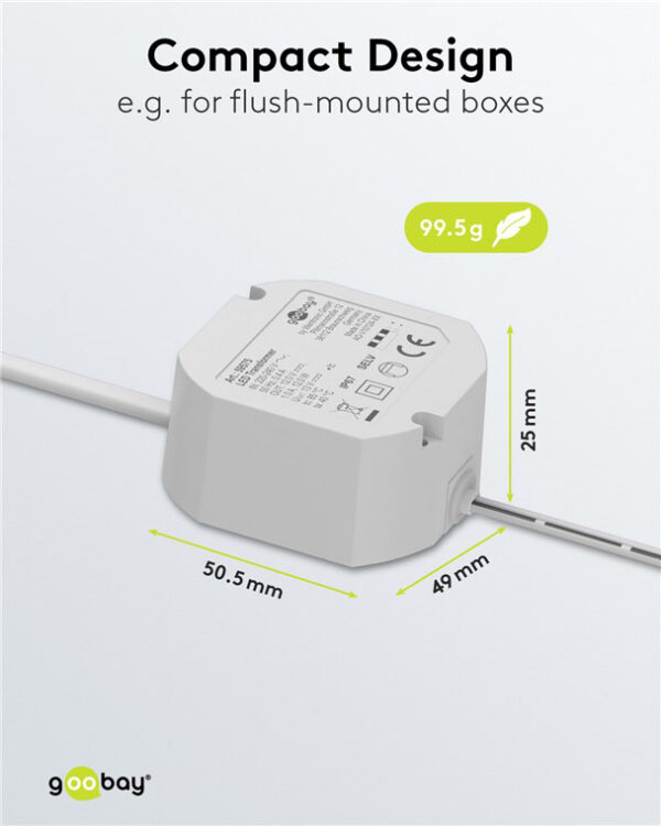 GOOBAY μετασχηματιστής LED 59575, 12V/1A, 12W, IP65 - Image 3