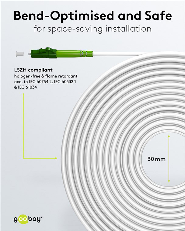 GOOBAY καλώδιο οπτικής ίνας LC-APC 59589, Singlemode OS2, 15m, λευκό - Image 4