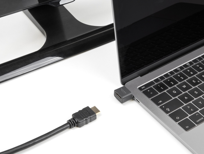 DELOCK αντάπτορας USB-C σε HDMI 64256, 4K/30Hz, μαύρος - Image 2