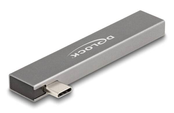 DELOCK USB hub 64274, 3x θυρών, 10Gbps, USB-C σύνδεση, γκρι - Image 3