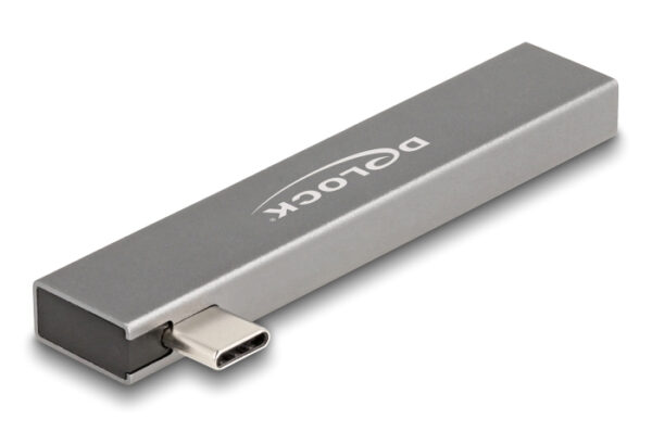 DELOCK USB hub 64275, 3x θυρών, 5Gbps, USB-C σύνδεση, γκρι - Image 3