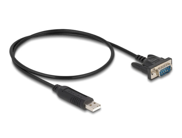 DELOCK καλώδιο USB σε RS-232 66461, 921.6Kbps, 50cm, μαύρο - Image 2