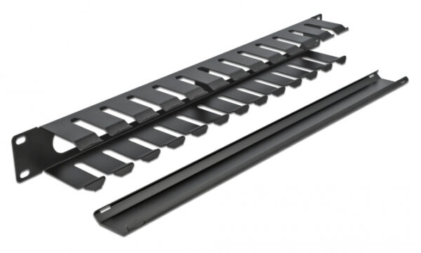DELOCK cable management 66550 για rack 19"/1U, μεταλλικό, μαύρο - Image 4