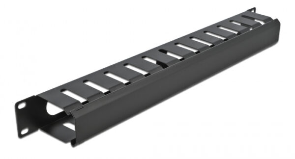 DELOCK cable management 66550 για rack 19"/1U, μεταλλικό, μαύρο