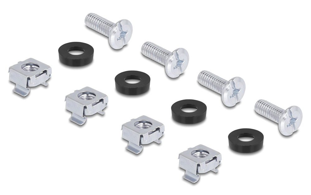 DELOCK σετ βάσεις τοποθέτησης για rack 67281, μαύρο, 2τμχ - Image 2