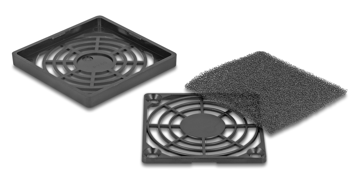 DELOCK σχάρα για 60mm ανεμιστήρα 67310 με φίλτρο σκόνης, πλαστική, μαύρη - Image 2