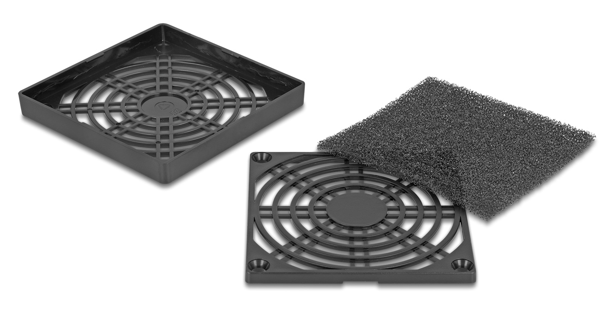 DELOCK σχάρα για 80mm ανεμιστήρα 67311 με φίλτρο σκόνης, πλαστική, μαύρη - Image 2