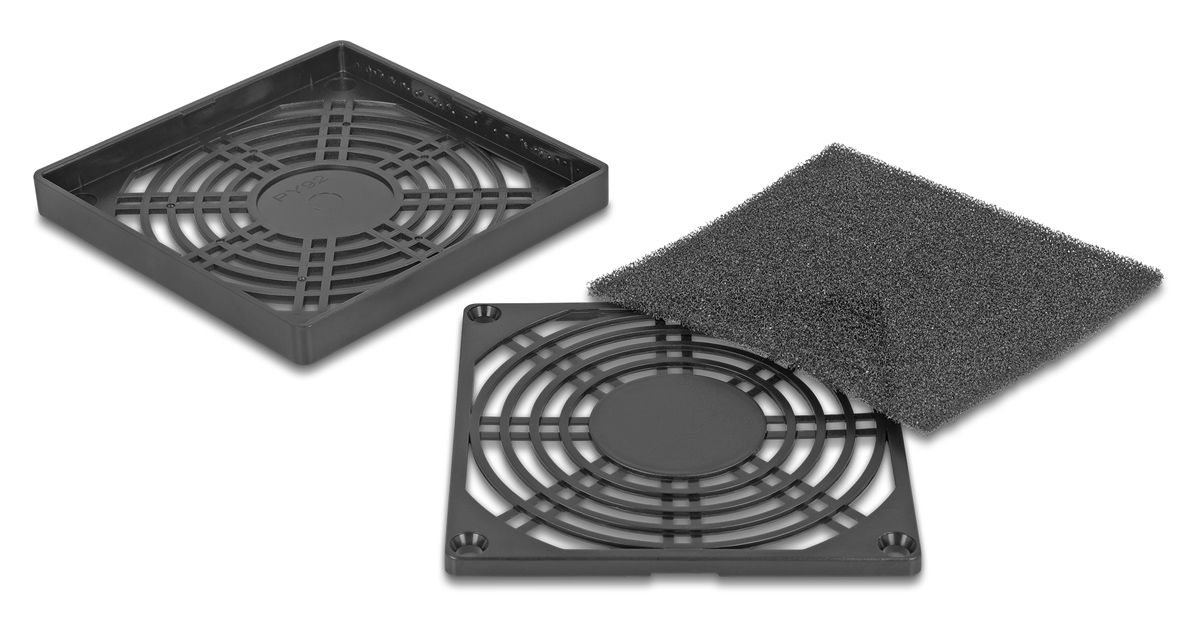 DELOCK σχάρα για 92mm ανεμιστήρα 67312 με φίλτρο σκόνης, πλαστική, μαύρη - Image 2