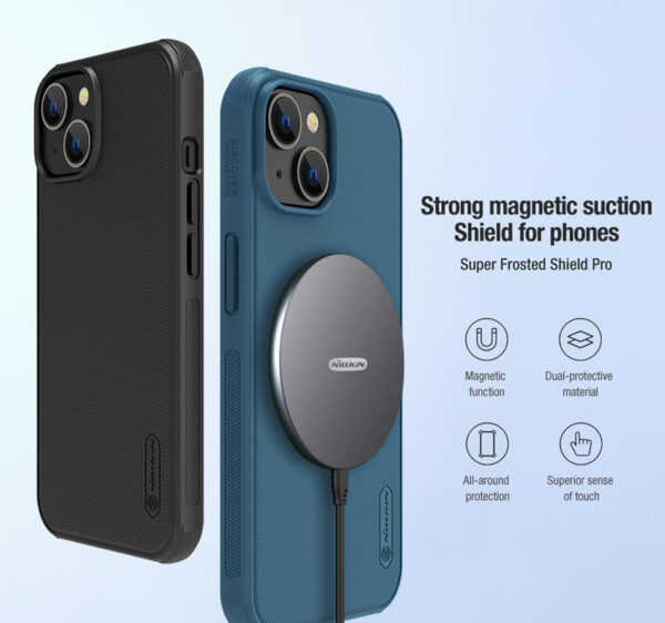 NILLKIN θήκη Super Frosted Shield Pro Magnetic για iPhone 14 Plus, μαύρη - Image 2