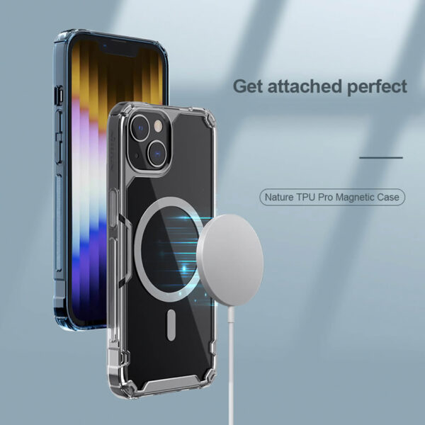 NILLKIN θήκη Nature Pro Magnetic για iPhone 14, μπλε & διάφανη - Image 2
