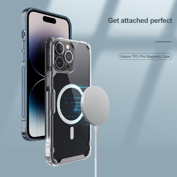 NILLKIN θήκη Nature Pro Magnetic για iPhone 14 Pro, μπλε & διάφανη - Image 2