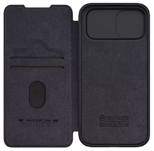 NILLKIN θήκη Qin Pro για iPhone 15, δερμάτινη, μαύρη - Image 3