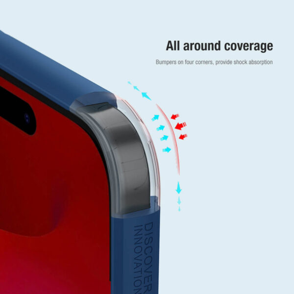 NILLKIN θήκη Super Frosted Shield Pro για iPhone 15 Pro, μπλε - Image 3