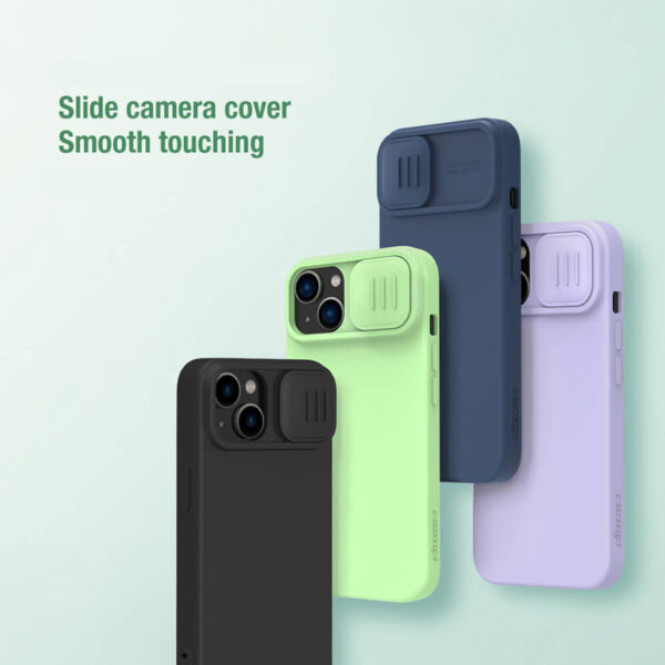 NILLKIN θήκη CamShield Silky Silicone για iPhone 15 Pro, μπλε - Image 2