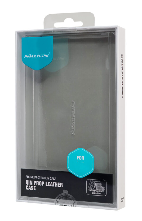 NILLKIN θήκη Qin Prop Leather για iPhone 16, δερμάτινη, μαύρη - Image 5