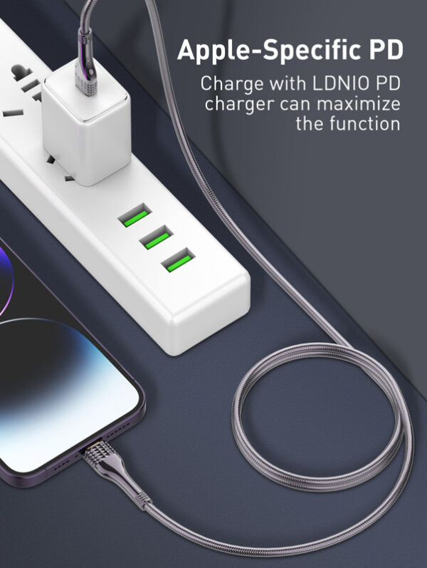 LDNIO καλώδιο Lightning σε USB-C LC651I, 30W, 1m, χρυσό - Image 2