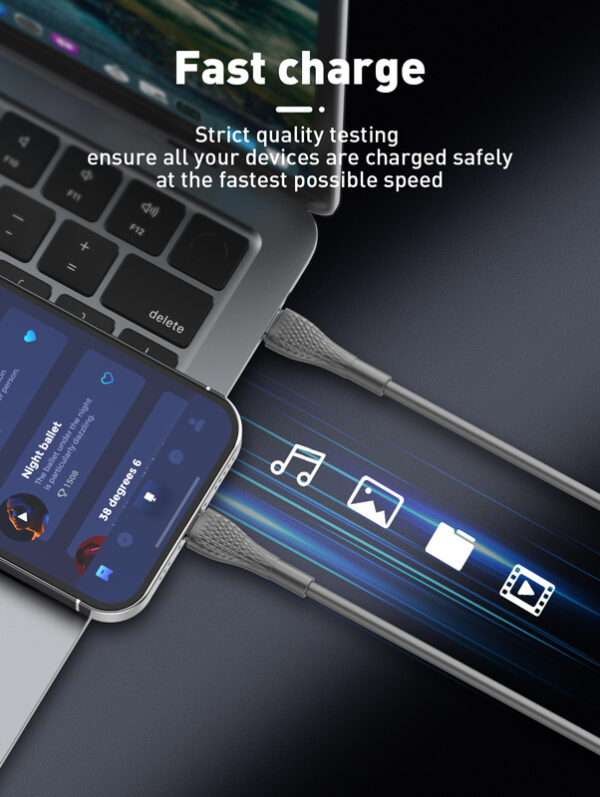LDNIO καλώδιο Lightning σε USB-C LC672I, 30W PD, 2m, μπλε - Image 3