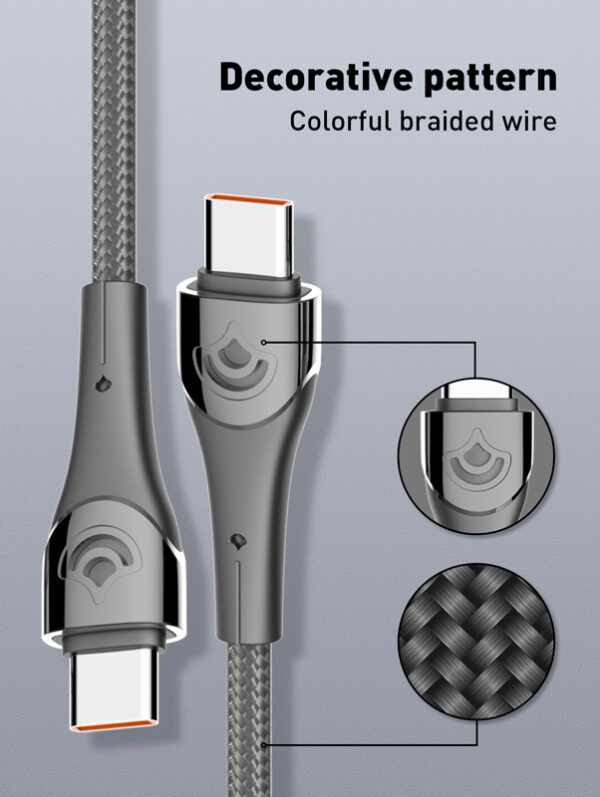 LDNIO καλώδιο USB-C σε USB-C LC861C, 65W PD, 1m, γκρι - Image 5
