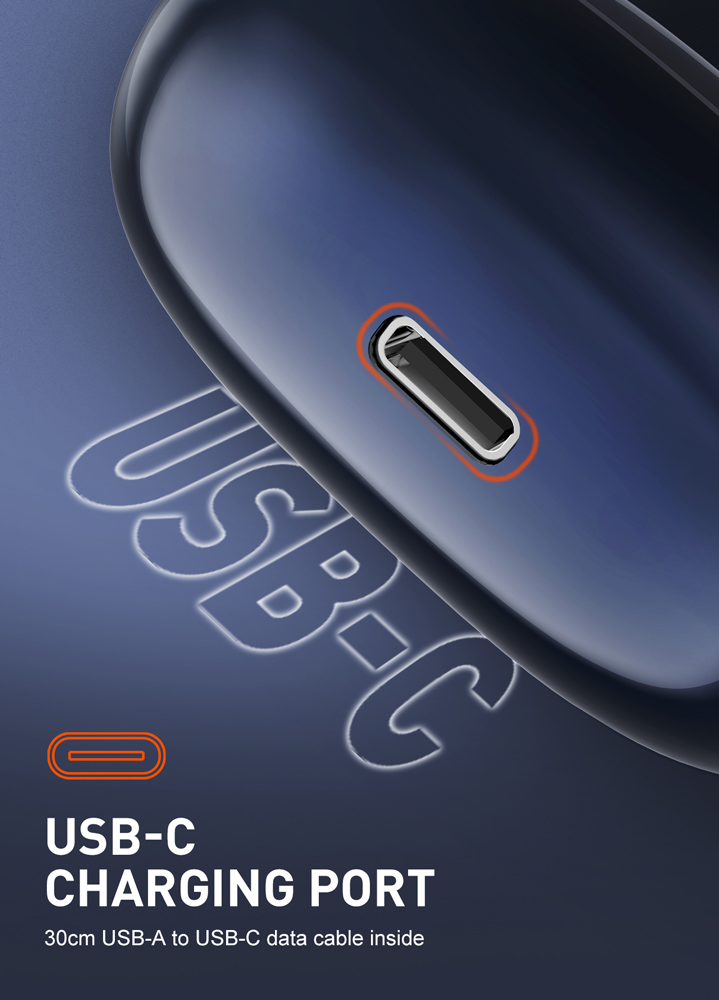 LDNIO earphones με θήκη φόρτισης T09, OWS, Φ10mm, 35/400mAh, μπλε - Image 6